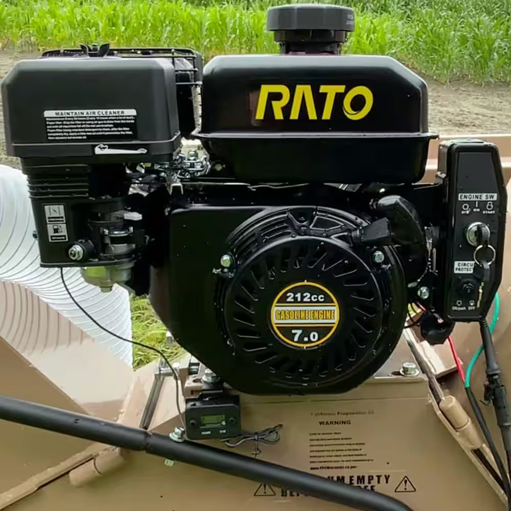 Tornadic 3 In. 7 HP Gas Powered Commercial Chipper Shredder, Self Feeding, with Vacuum and Electric Start