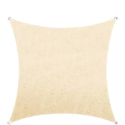 14 Ft. X 14 Ft. 220 GSM Waterproof Beige Square Sun Shade Sail Screen Canopy, Outdoor Patio and Pergola Cover