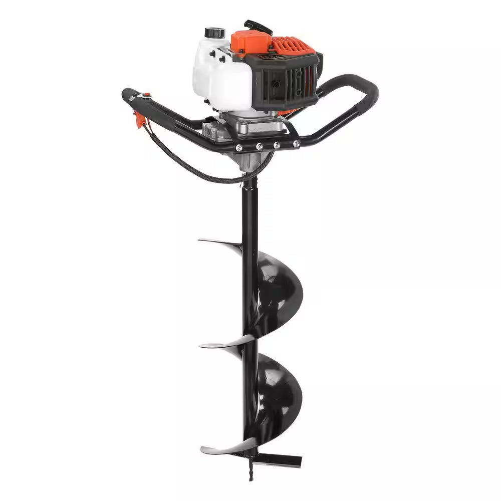Post Hole Digger, 30 In. Long Alloy Steel Auger 52Cc 1450W Auger Post Hole Digger, Gas Powered Earth Digger