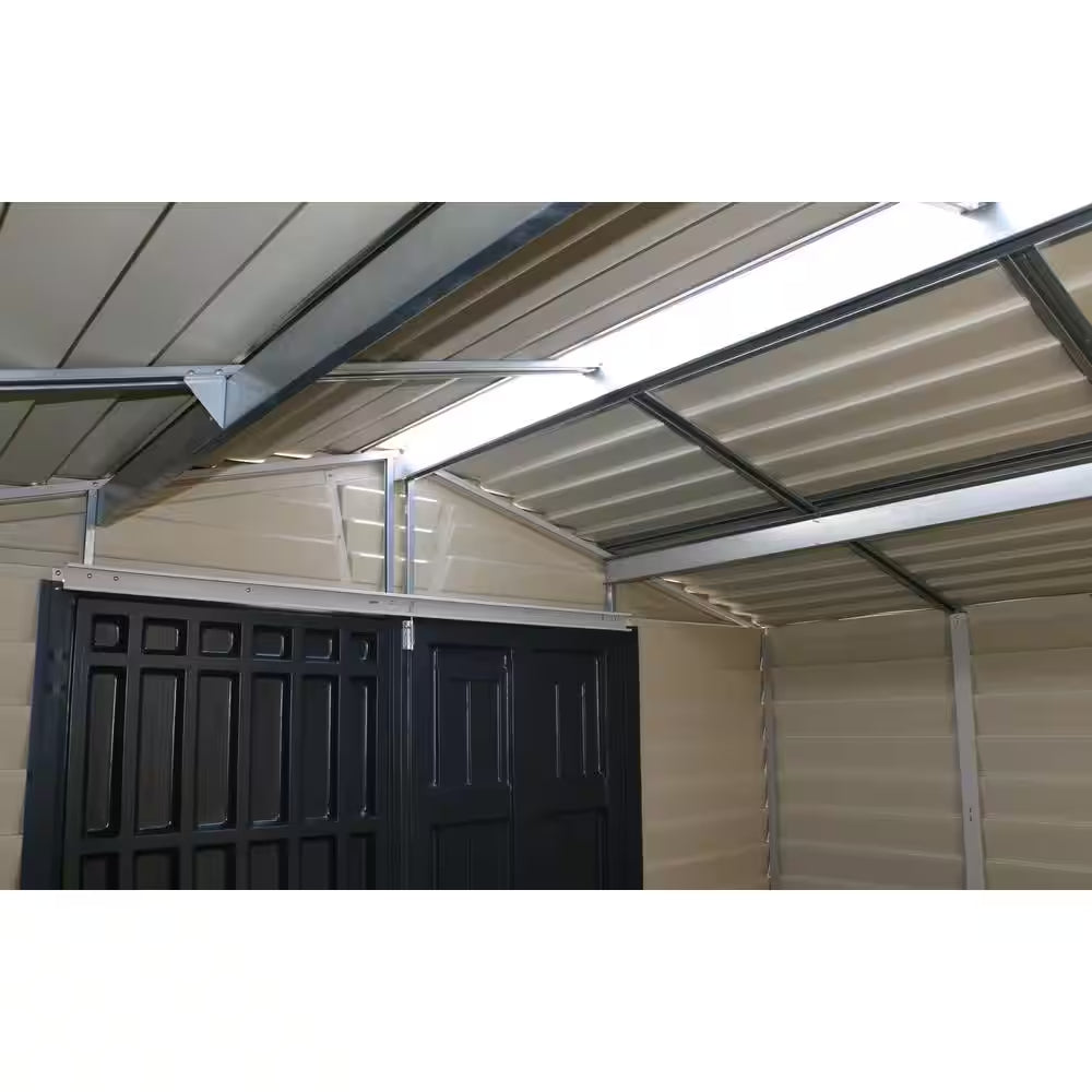Storemax 10 Ft. X 8 Ft. Gray Vinyl Storage Plastic Shed 85 Sq. Ft.