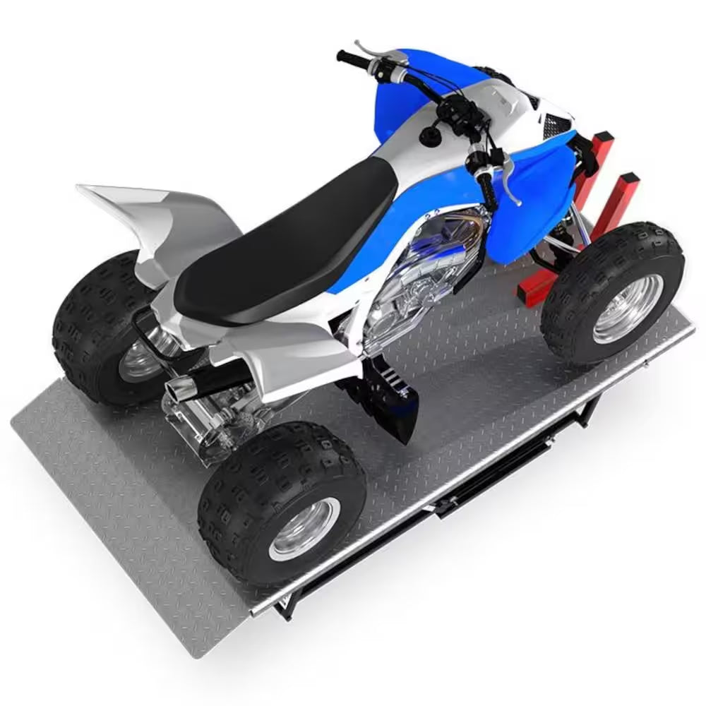 Motorcycle and ATV Platform Adapter Kit with Wheel Vice for Portable Car Lift, 1000 Lb. Capacity