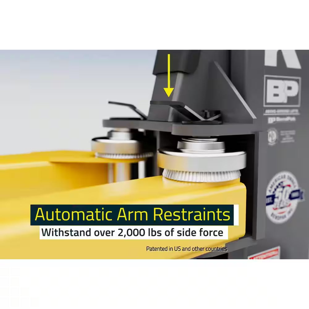 10APX-181 2-Post Vehicle Lift 10,000 Lb Capacity-Adaptable Clearfloor with Adjustable Width and 220V Power Unit Included