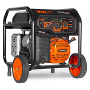 5,600-Watt Dual Fuel Portable Gasoline Generator with Wheel Kit, Electric Start, and CO Watchdog