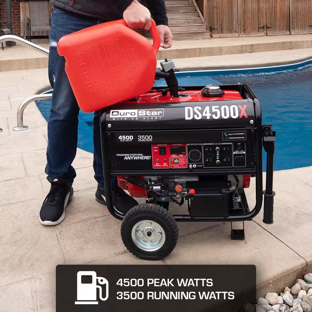 4,500-Watt/3,500-Watt 210Cc Electric Start Gas Portable Generator with CO Alert