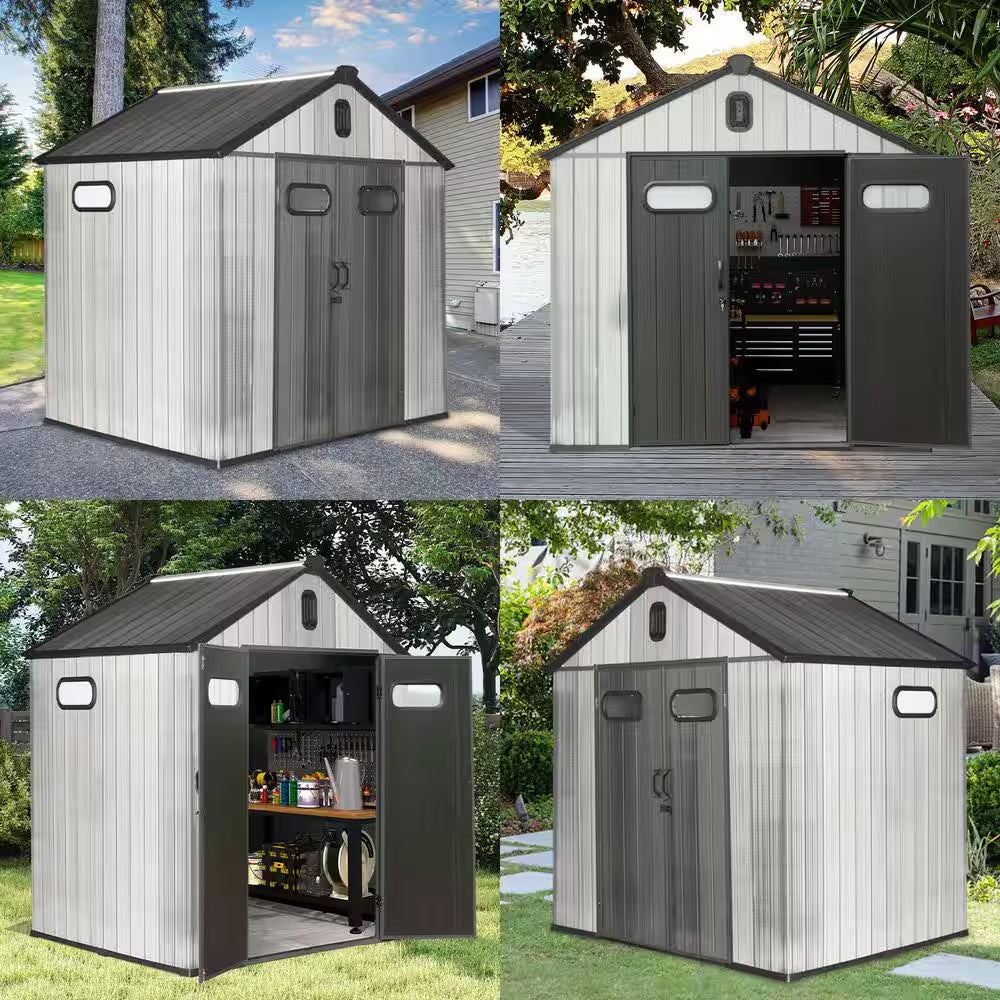 DOMI 8 Ft. X 8 Ft. Resin STORAGE SHED