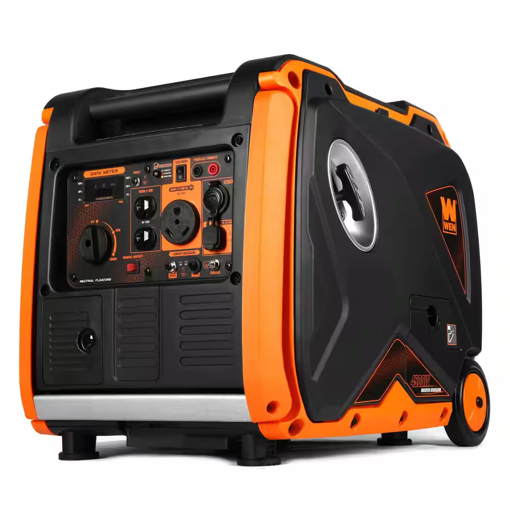 Super Quiet 4500/3500-Watt Rv-Ready Reocil Start Gas-Powered Portable Inverter Generator, Fuel Shut-Off and CO Watchdog