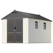 8 Ft. W X 12 Ft. D Plastic Outdoor Storage Shed with Floor, Resin Shed with Window and Lockable Door (96 Sq. Ft. )
