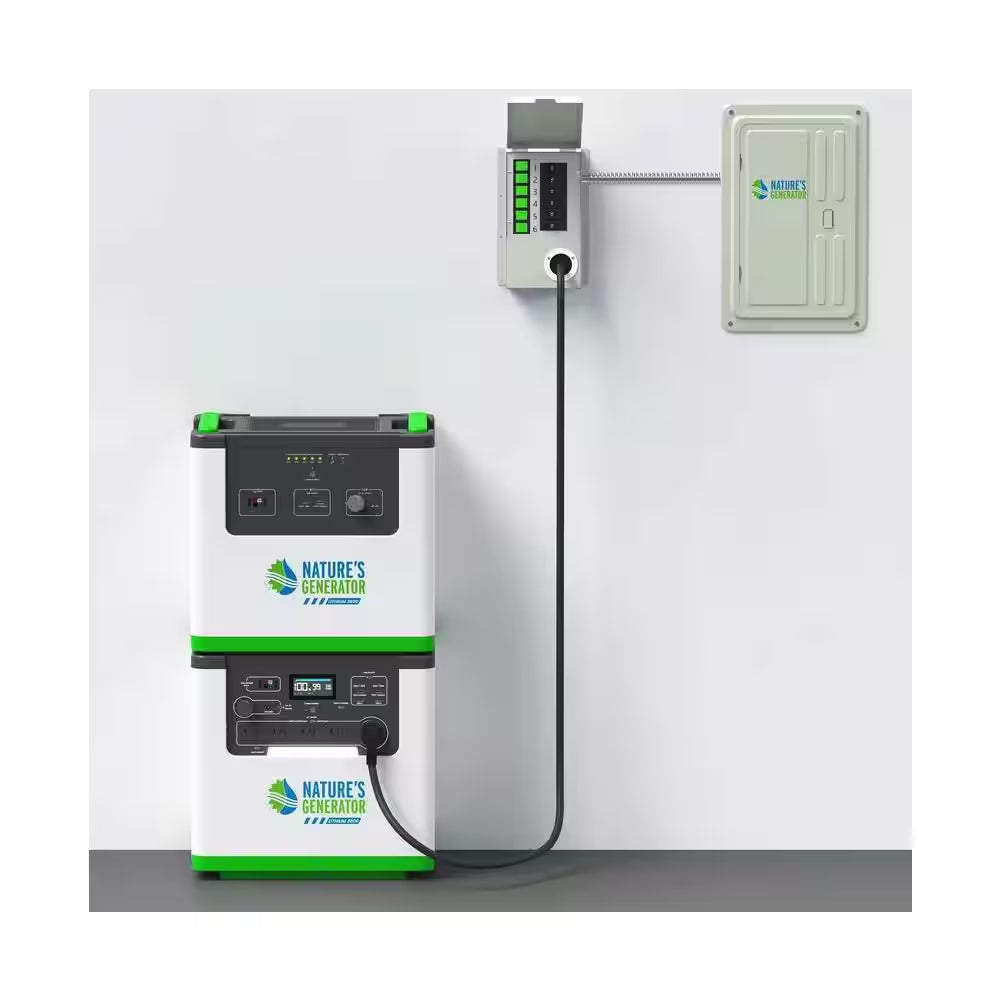220W Output Push-Button Start 3072Wh Expansion Battery L3600 Solar Generator Power Pod with 2-Piece 440W Solar Panels