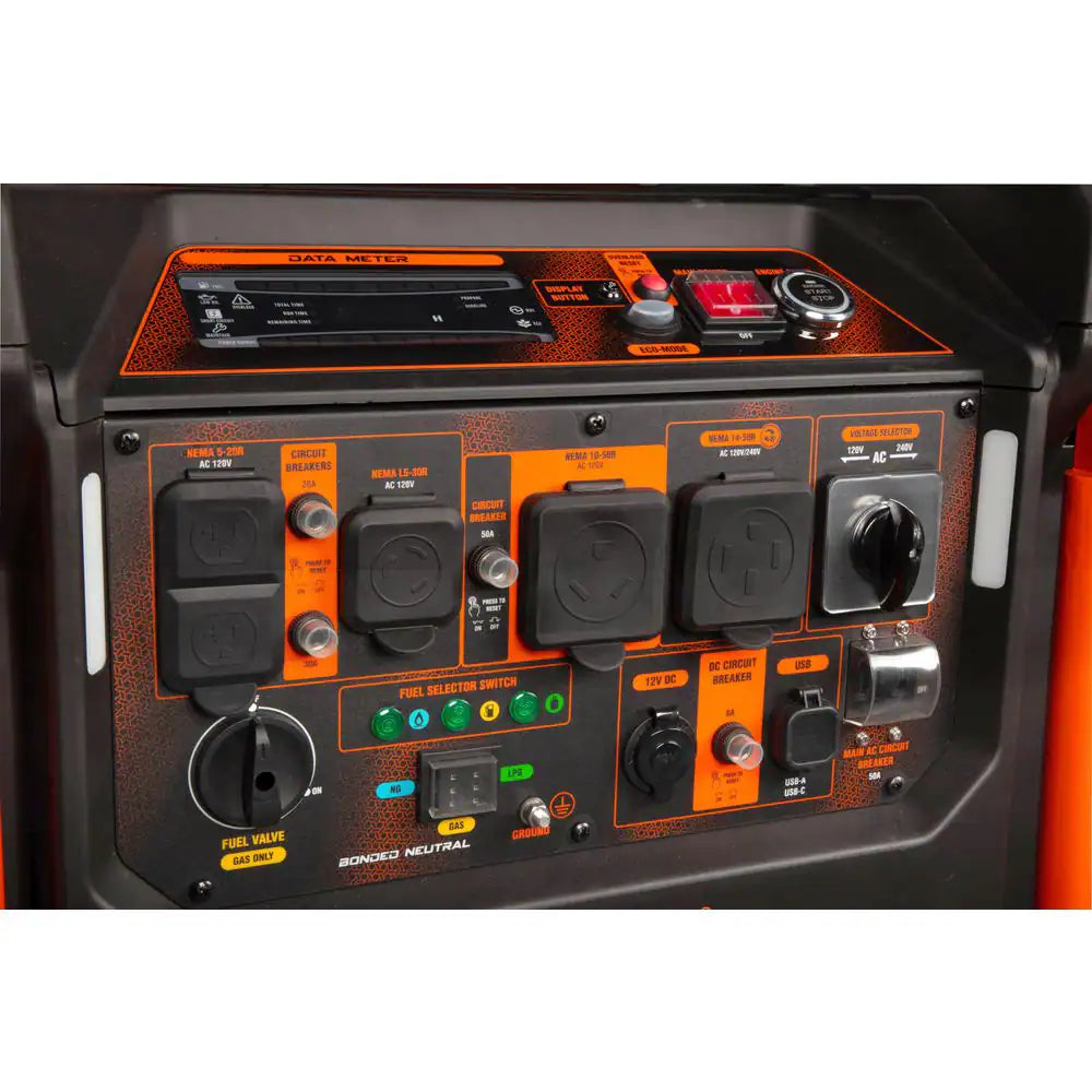 13,000-Watt Tri-Fuel Electric-Start 120V/240V Gas, Propane, and Natural Gas Inverter Generator W/ Quiet 550Cc Engine