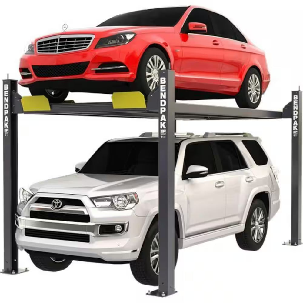 HD-7W Extra Wide/Extra Tall 4 Post Car Lift 7000 Lb. Capacity - 82 In. Max Rise with 220V Power Unit Included