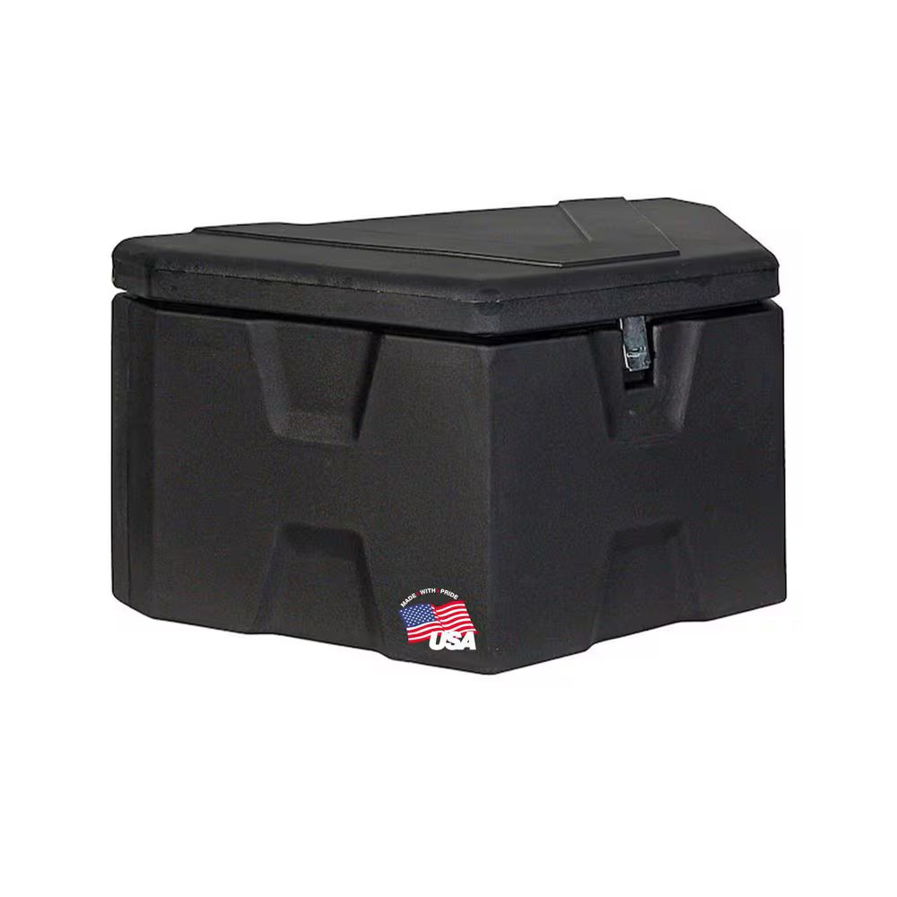 16 In. X 16 In. X 49 In. Gloss Black Steel Trailer Tongue Truck Tool Box