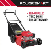 21 In. 170Cc OH 4-Stroke Engine 3-In-1 Gas Self Propelled Lawn Mower