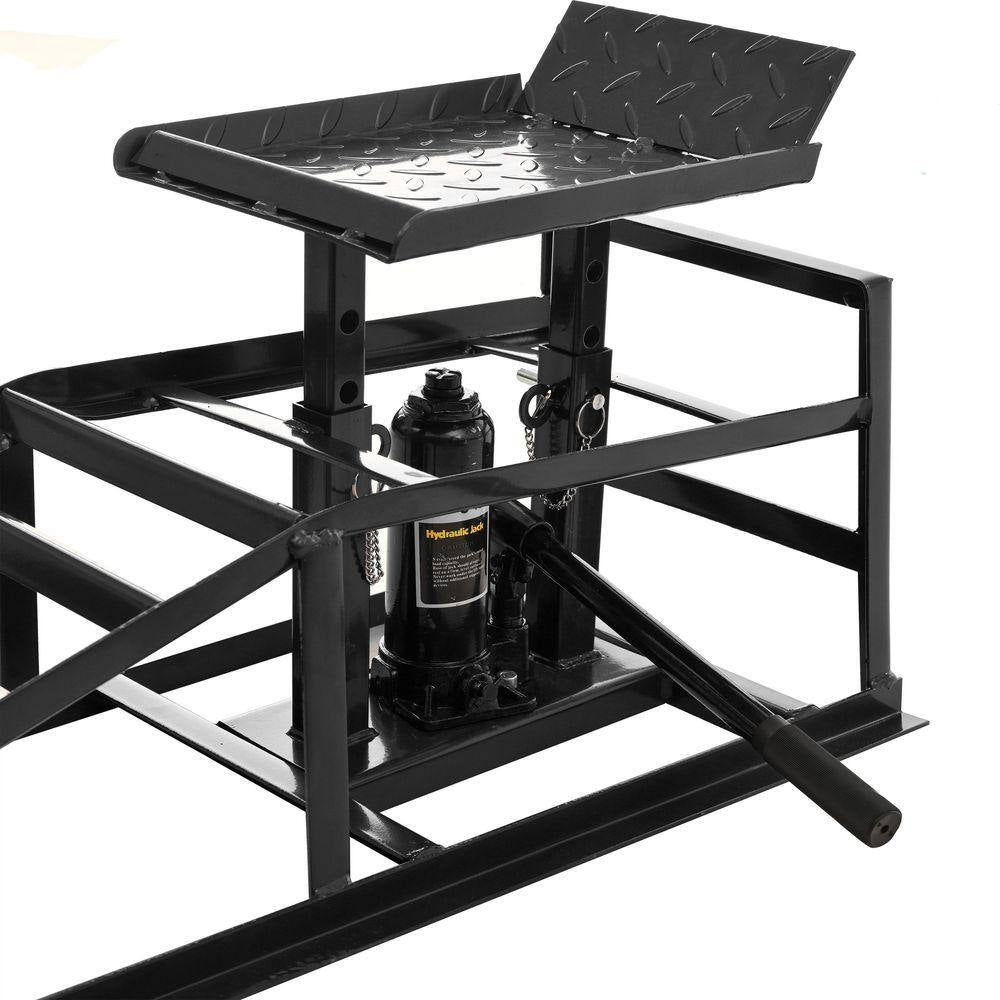 5 Ton Auto Car Truck Service Ramps Lifts Hydraulic Car Lifts 10000 Lb. Capacity (2 Pack)Black