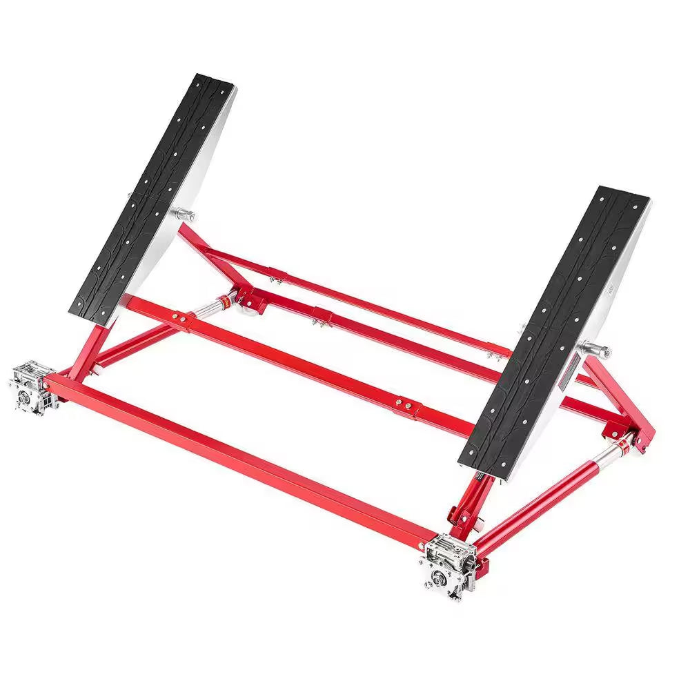 Portable Car Lift 4400 Lbs. Capacity, Durable Steel Construction with 23 In. Max Height, Adjustable Width and Wheels