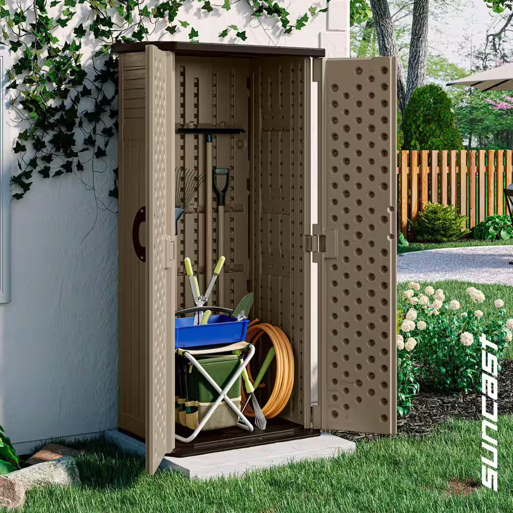 2 Ft. 8.25 In. X 2 Ft. 1.5 in X 6 Ft. Resin Vertical Storage Shed