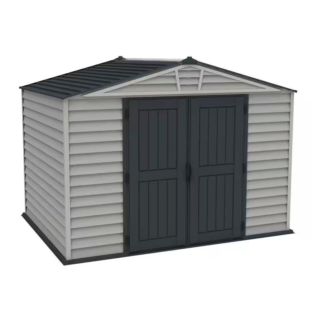 Storemax 10 Ft. X 8 Ft. Gray Vinyl Storage Plastic Shed 85 Sq. Ft.