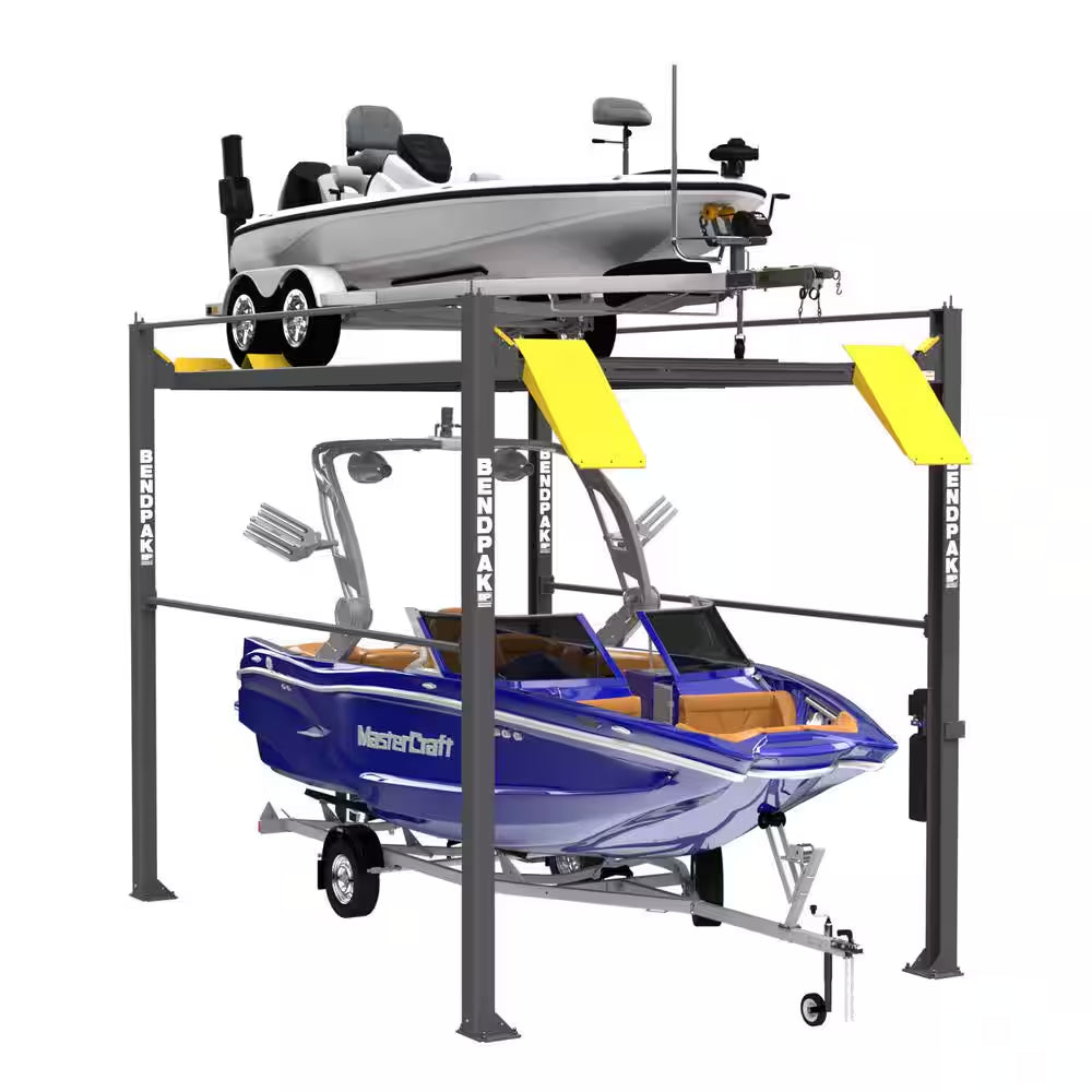 HD-7500PBX 4 Post Car Lift, Vehicle and Boat Storage Lift, with 7500 Lb. Capacity and 144 In. Rise