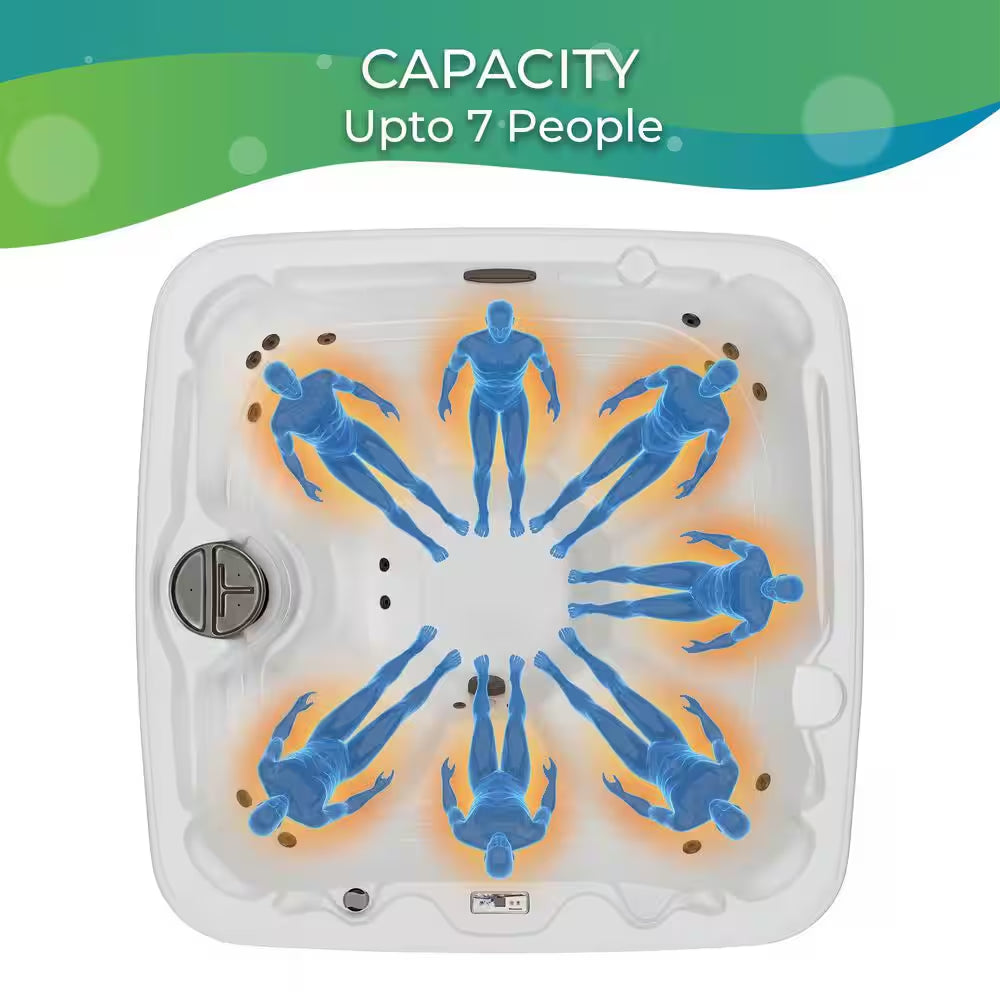 LS450DX 7-Person 22-Jet 110V Plug and Play Spa with Waterfall