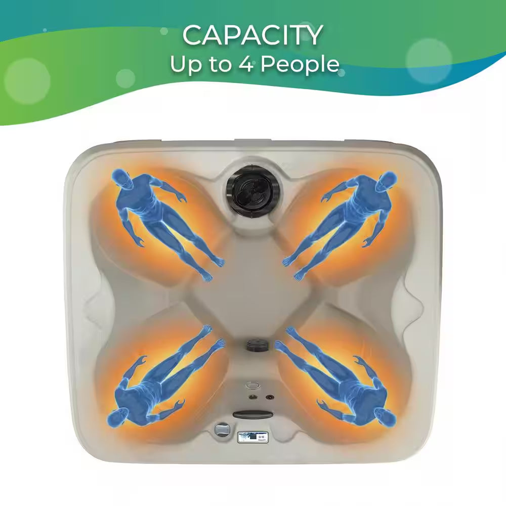 LS100DX 4-Person 20-Jet 110-Volt Plug and Play Spa with Waterfall