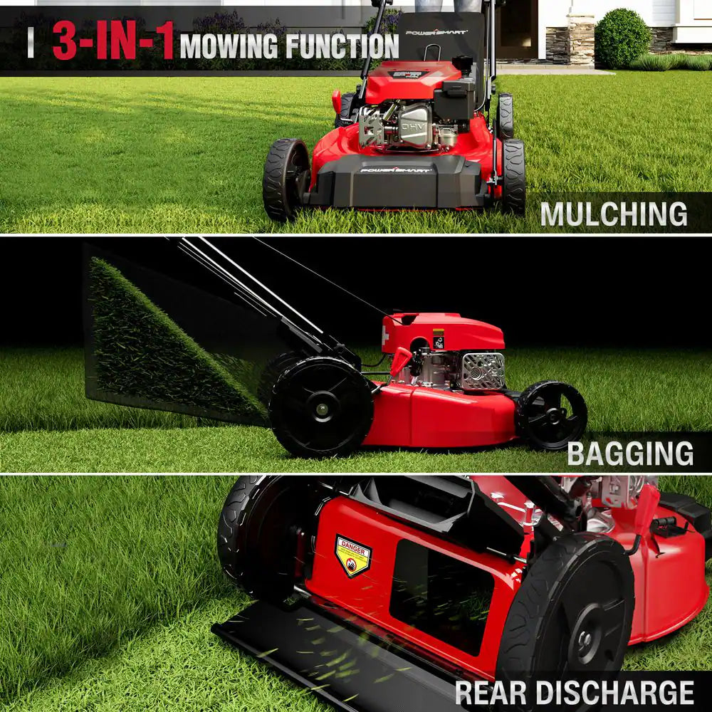 21 In. 170Cc OH 4-Stroke Engine 3-In-1 Gas Self Propelled Lawn Mower