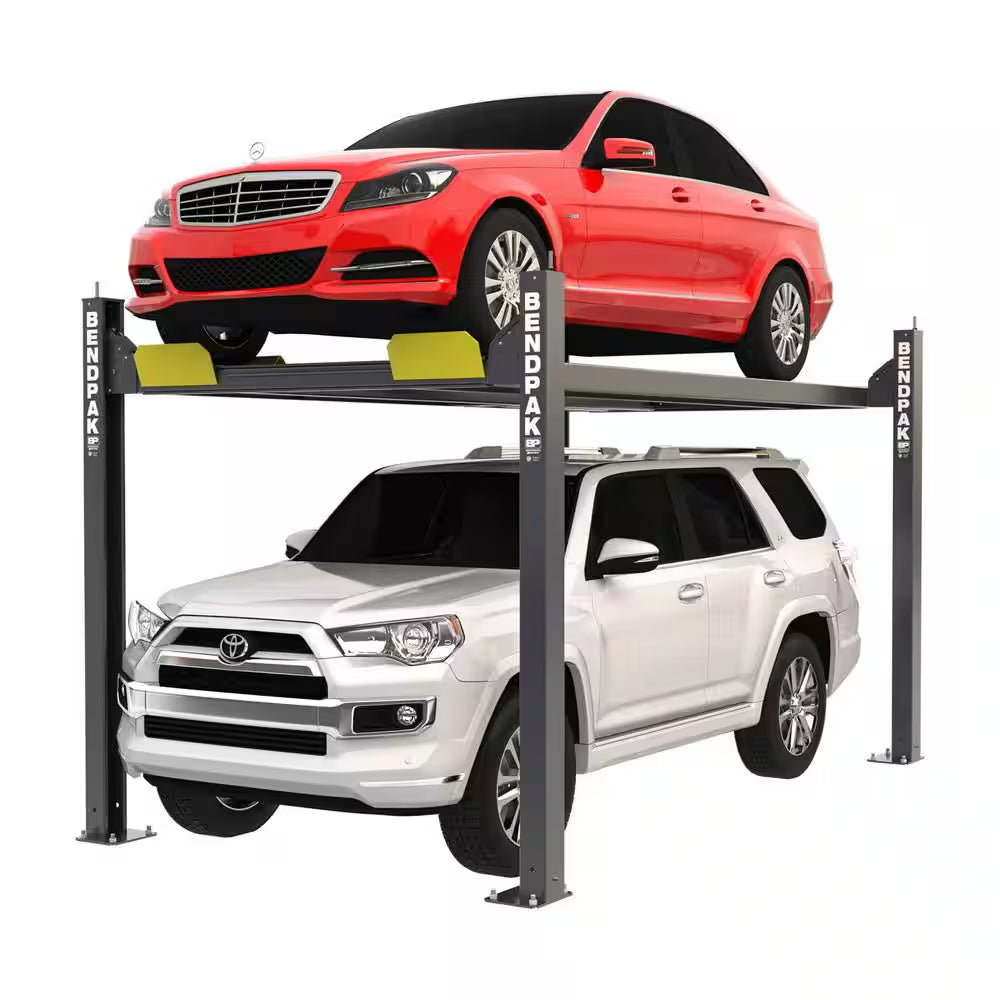 HD-7P 4 Post Car Lift 7000 Lbs. Capacity - Narrow-Width with 82 In. Max Rise with 220V Power Unit Included