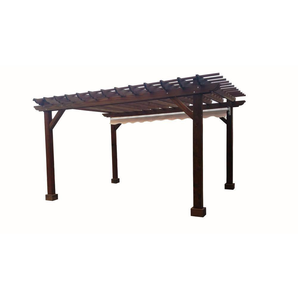 18 Ft. X 18 Ft. Mission Brown Redwood Pergola