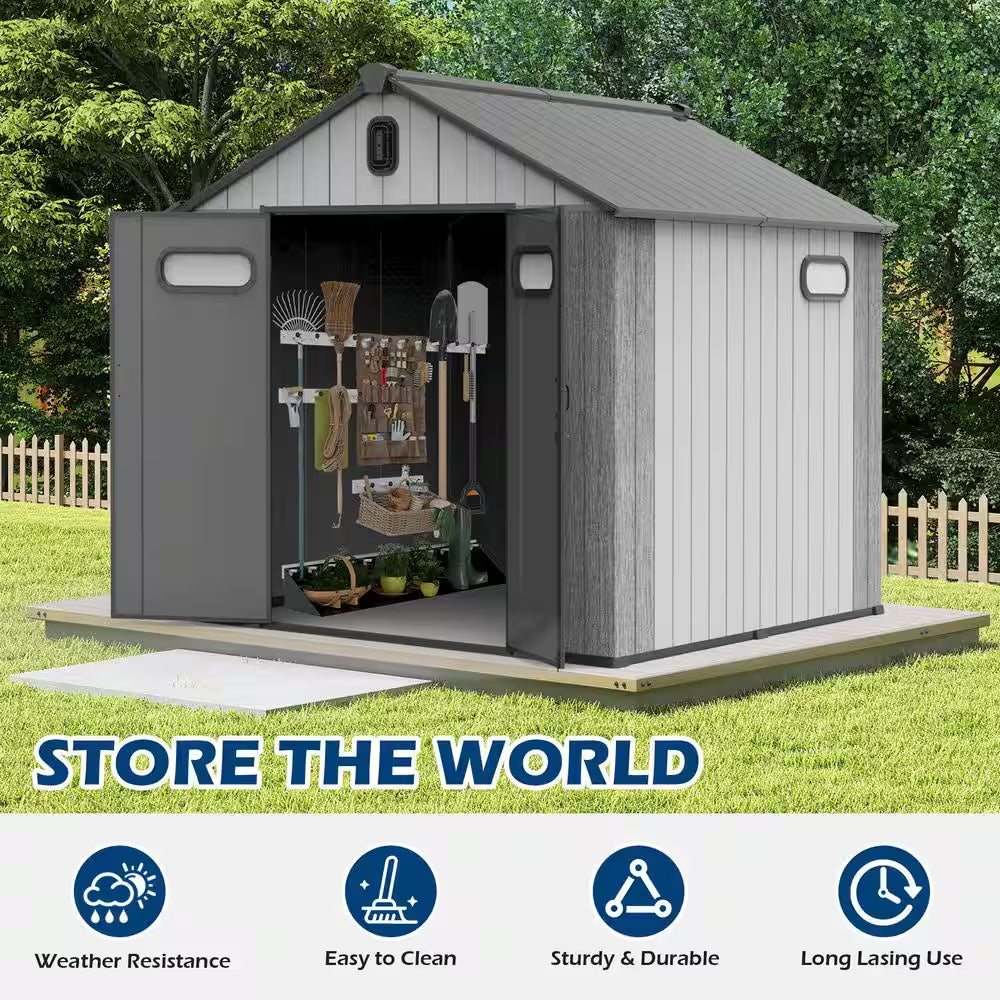 DOMI 8 Ft. X 8 Ft. Resin STORAGE SHED
