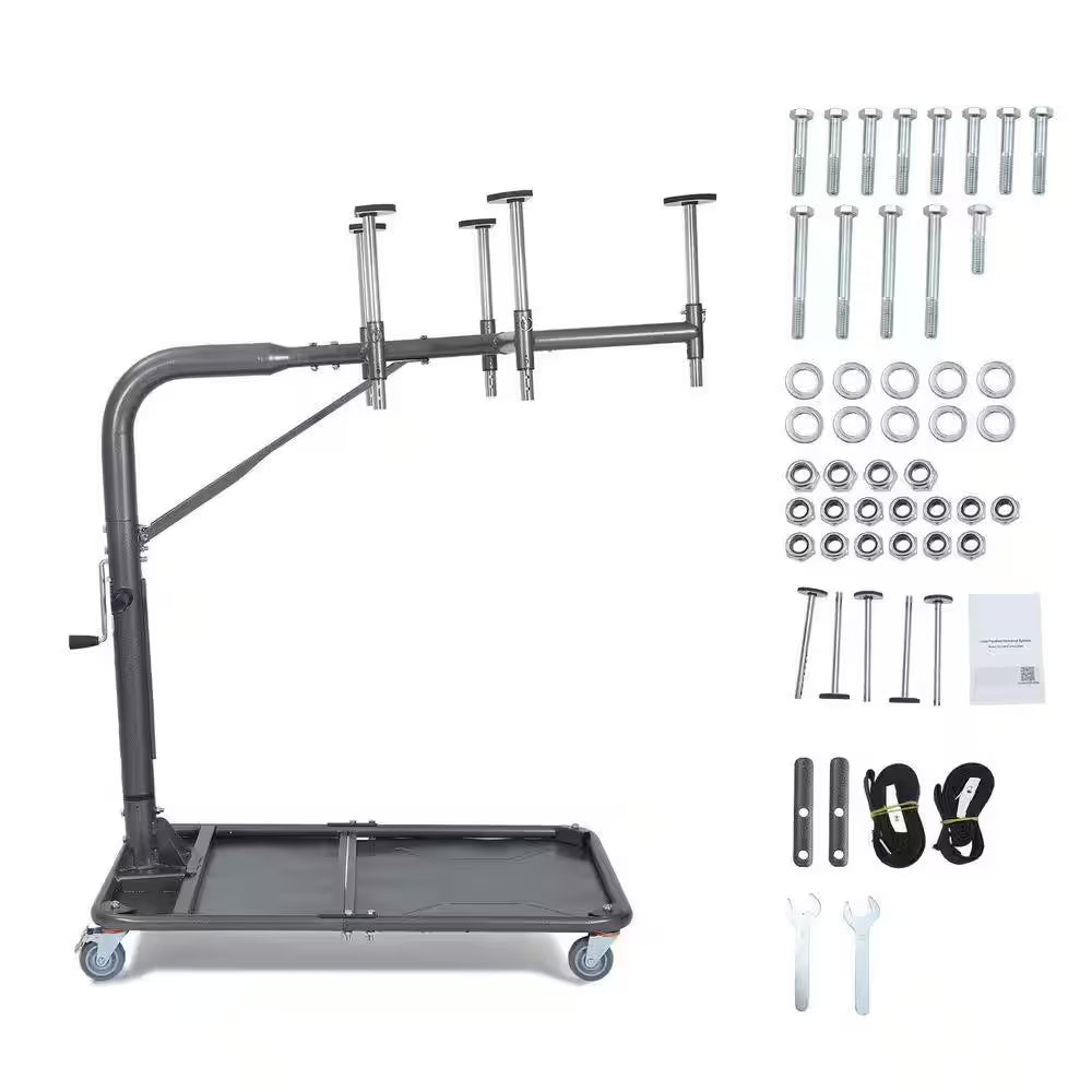 Hardtop Remover Lift 220 Lbs., Portable Carlift, Adjustable Height for Jeep Wrangler YJ TJ JK JL 4XE Ford Bronco 6 Gen+