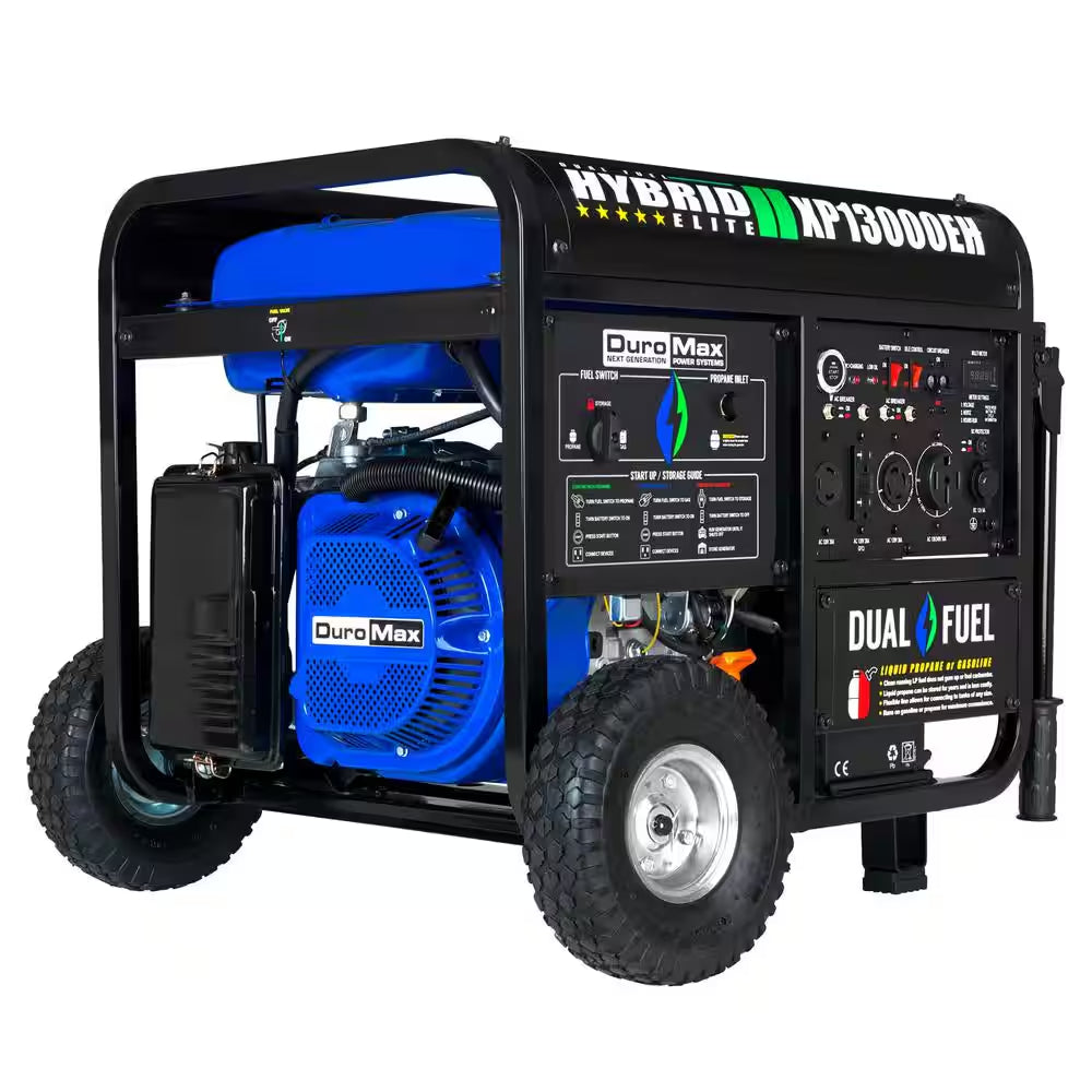 13000/10500-Watt Dual Fuel Electric Start Gasoline/Propane Portable Home Power Back up Generator with CO Alert Sensor