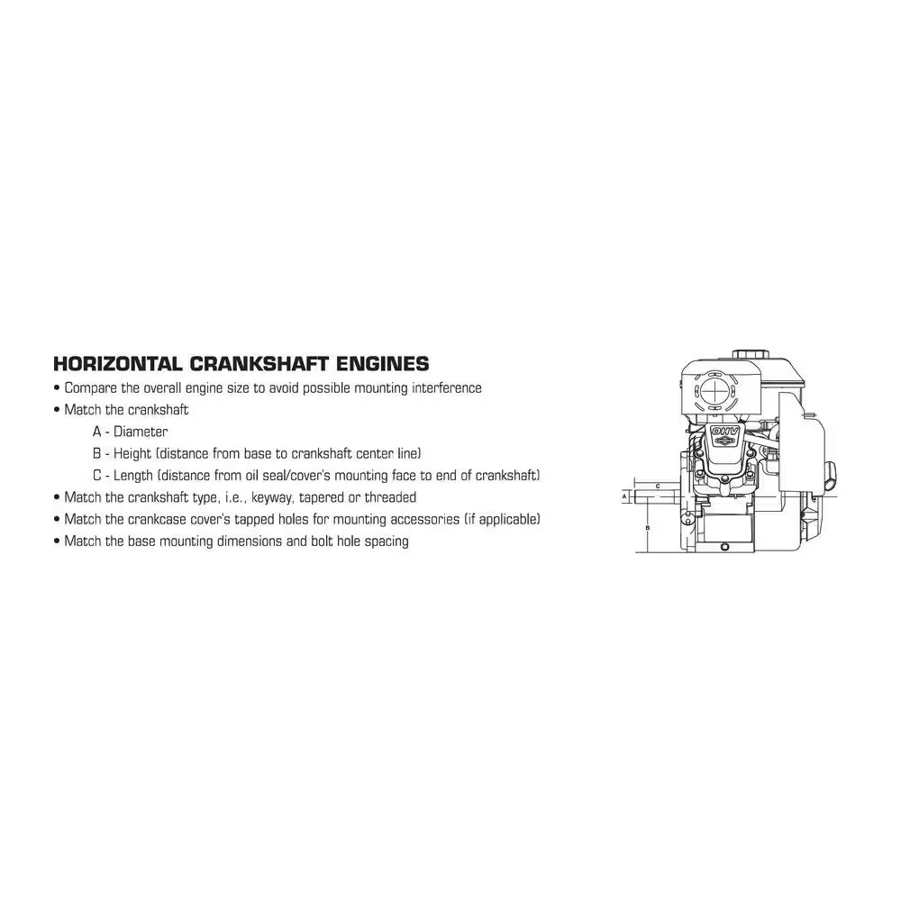 950 Series 205Cc Horizontal Engine