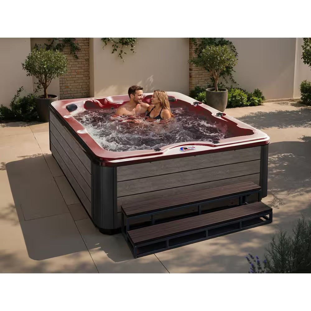 Glory 7-Person 40-Jet Premium Acrylic Lounger Spa Hot Tub with 2 Backlit LED Waterfalls