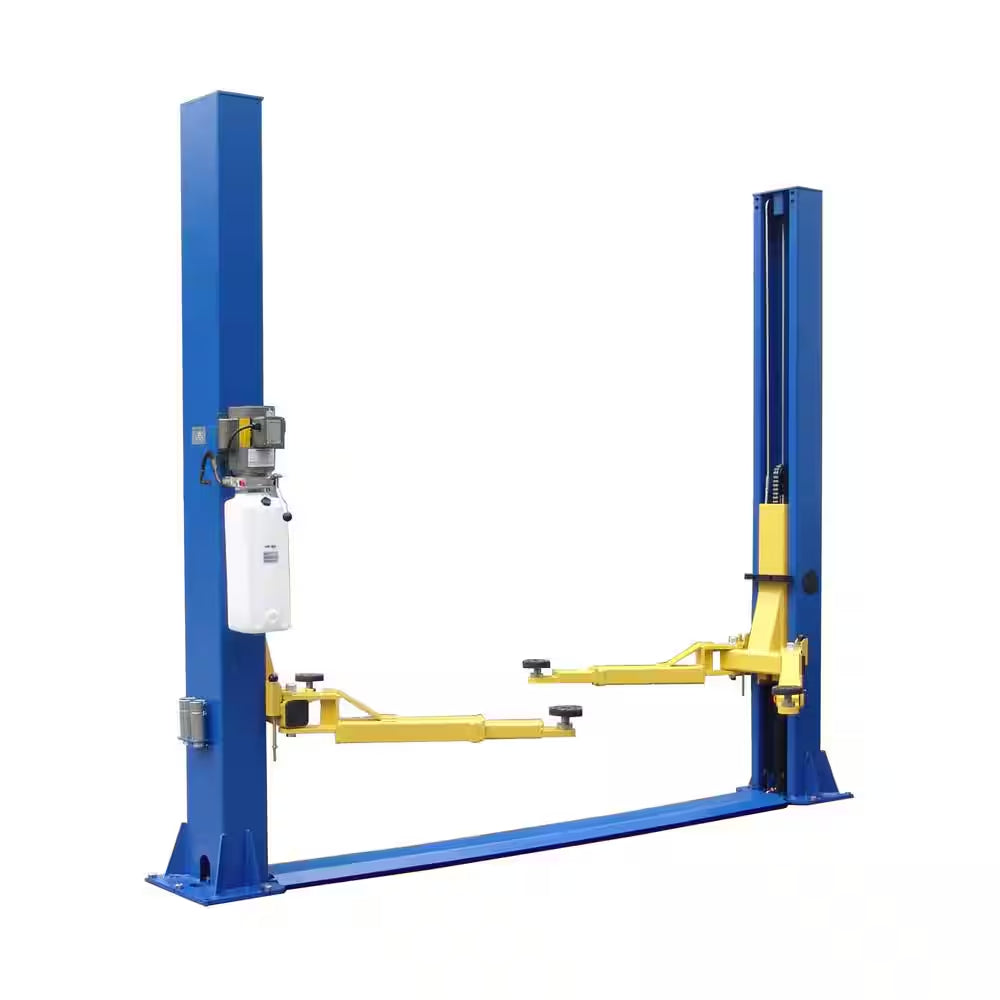 Symmetric 2 Post Car Lift 9,000 Lbs. Capacity Heavy Duty in Blue