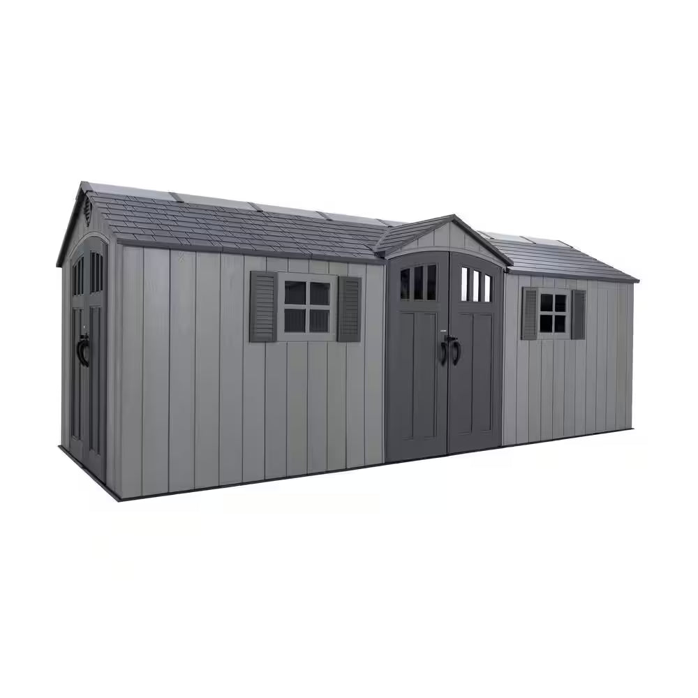 20 Ft. W X 8 Ft. D Resin Outdoor Storage Shed (155 Sq. Ft. )