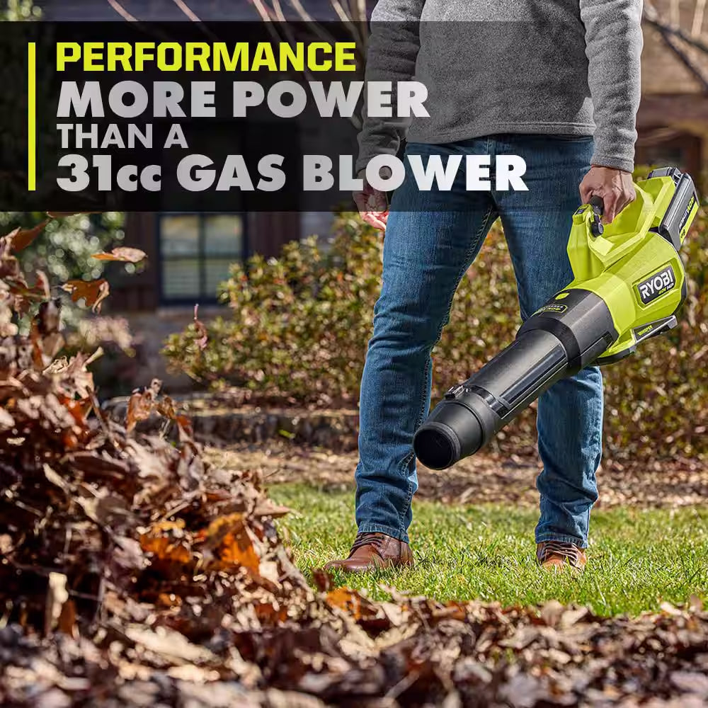 40V HP Brushless Whisper Series 180 MPH 800 CFM Cordless Battery Leaf Blower with 8.0 Ah Battery and Charger