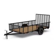 6 Ft. X 12 Ft. Utility Trailer with Mesh Sides and Wood Floor, 2,090 Lb. Payload Capacity