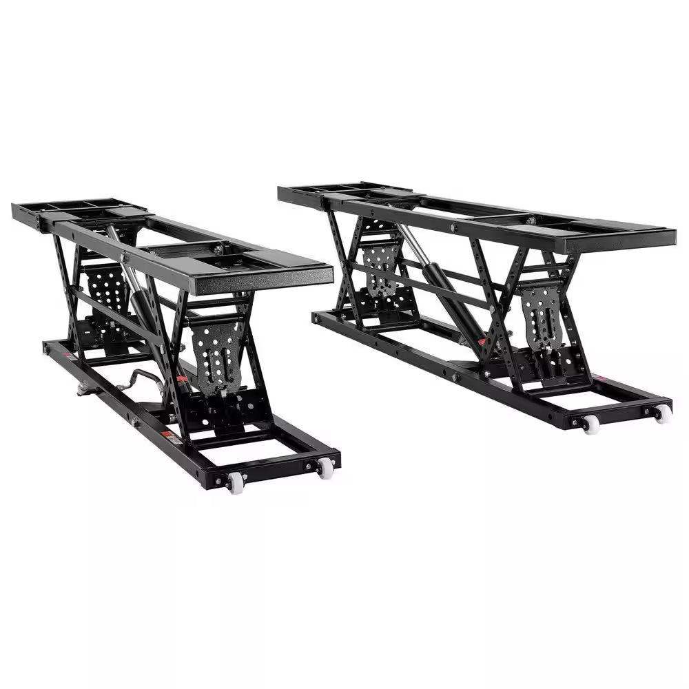 Car Lift, 7,000 Lbs. Capacity Portable Car Lift, with Extended-Length Plates, 26. 8 In. Max. Height, Heavy-Duty Steel