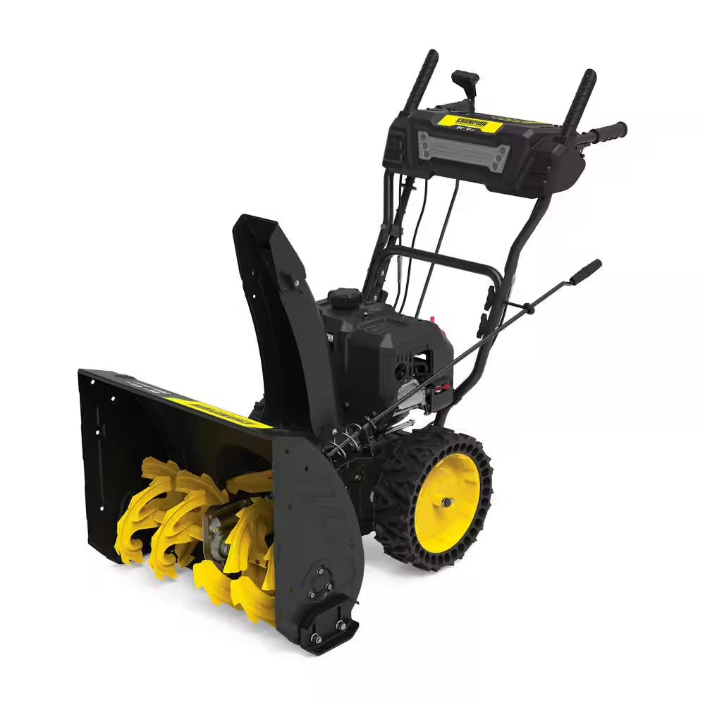 24 In. 209Cc Electric Start 2-Stage Self-Propelled Gas Snow Blower with EZ Turn, LED Headlight and Chute Control