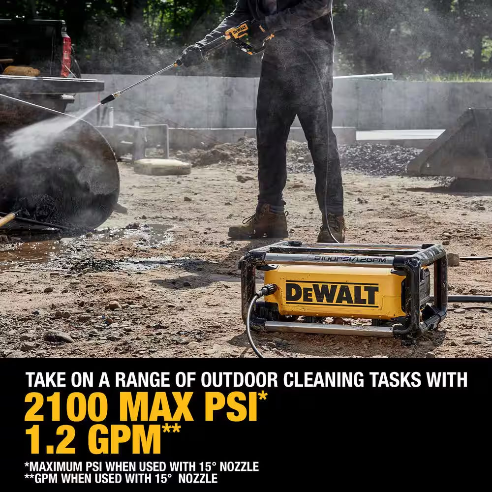 2100 PSI 1.2 GPM 13 Amp Cold Water Electric Pressure Washer with Internal Equipment Storage W/15 In. Surface Cleaner