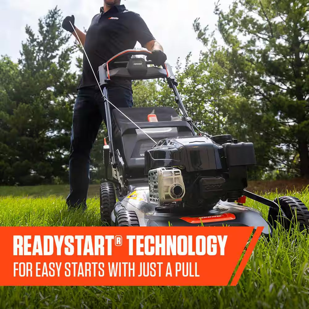21 In. 190 Cc Briggs and Stratton Gas 3-In-1 Twin Blade RWD Self-Propelled Lawn Mower with Single Lever Deck Adjustment