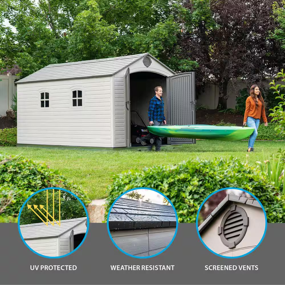 8 Ft. X 15 Ft. Resin Storage Shed