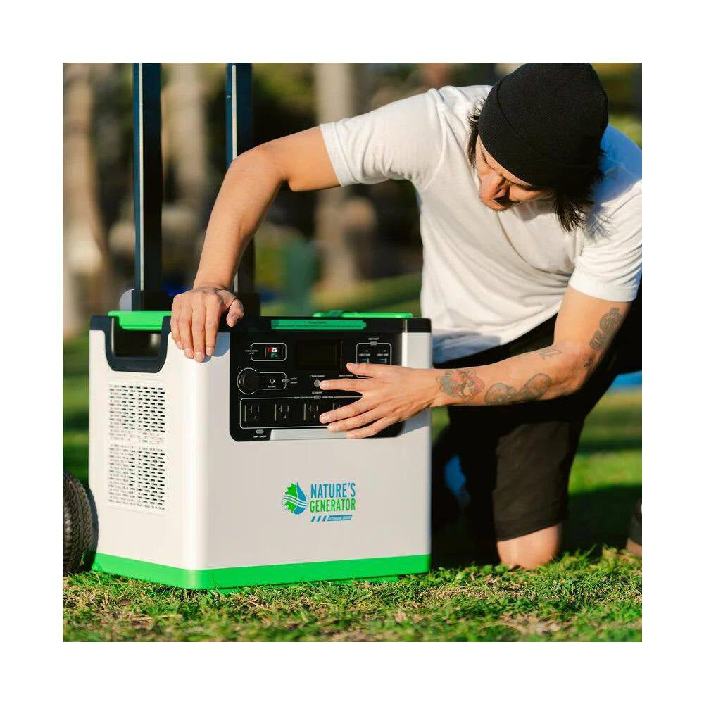3600W Output/7200W Peak Push-Button Start 3072Wh L3600 Solar Generator, with 2-Piece 440W Solar Panels and Transfer Kit