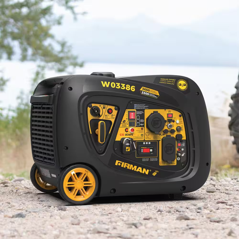 3650-Watt,3300-Watt Remote Electric Start Gas Powered Inverter Generator With, RV Ready Outlet and CO Alert Technology