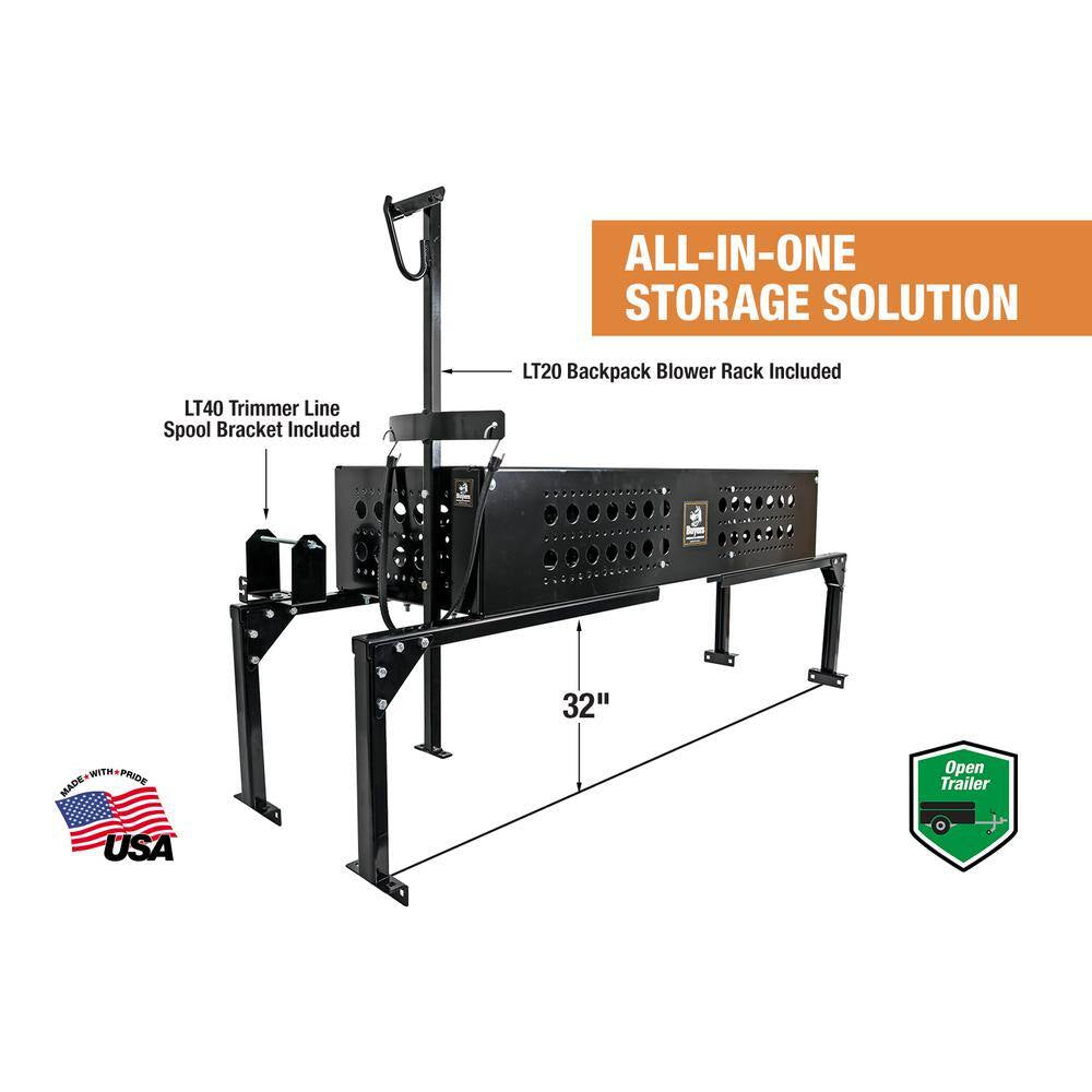 Landscape Trailer Equipment Storage Basket Rack Organizer