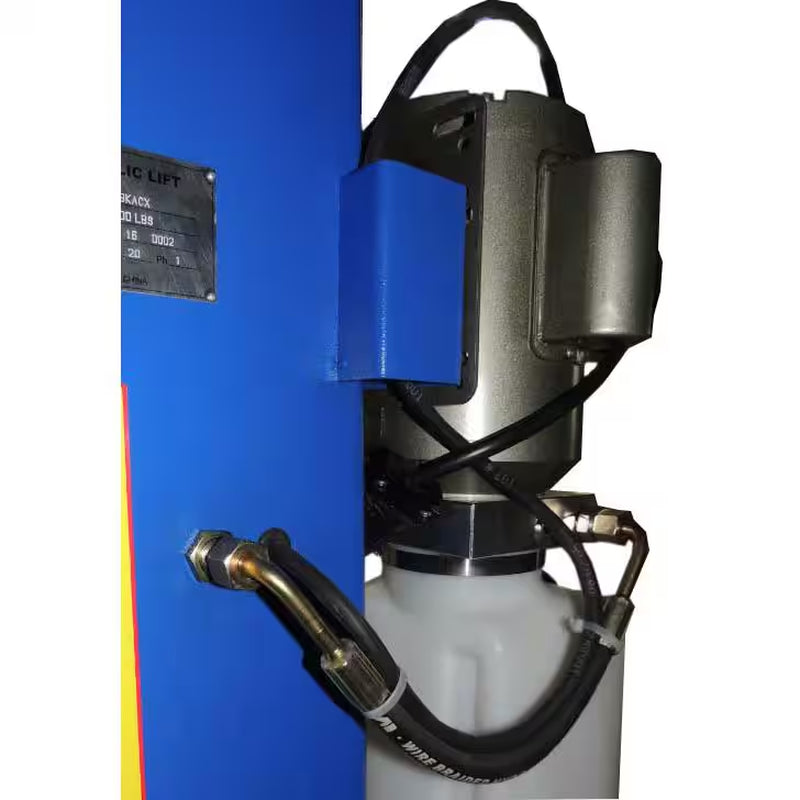 Asymmetric 2-Post Car Lift Clear Floor 9,000 Lbs. Capacity in Blue