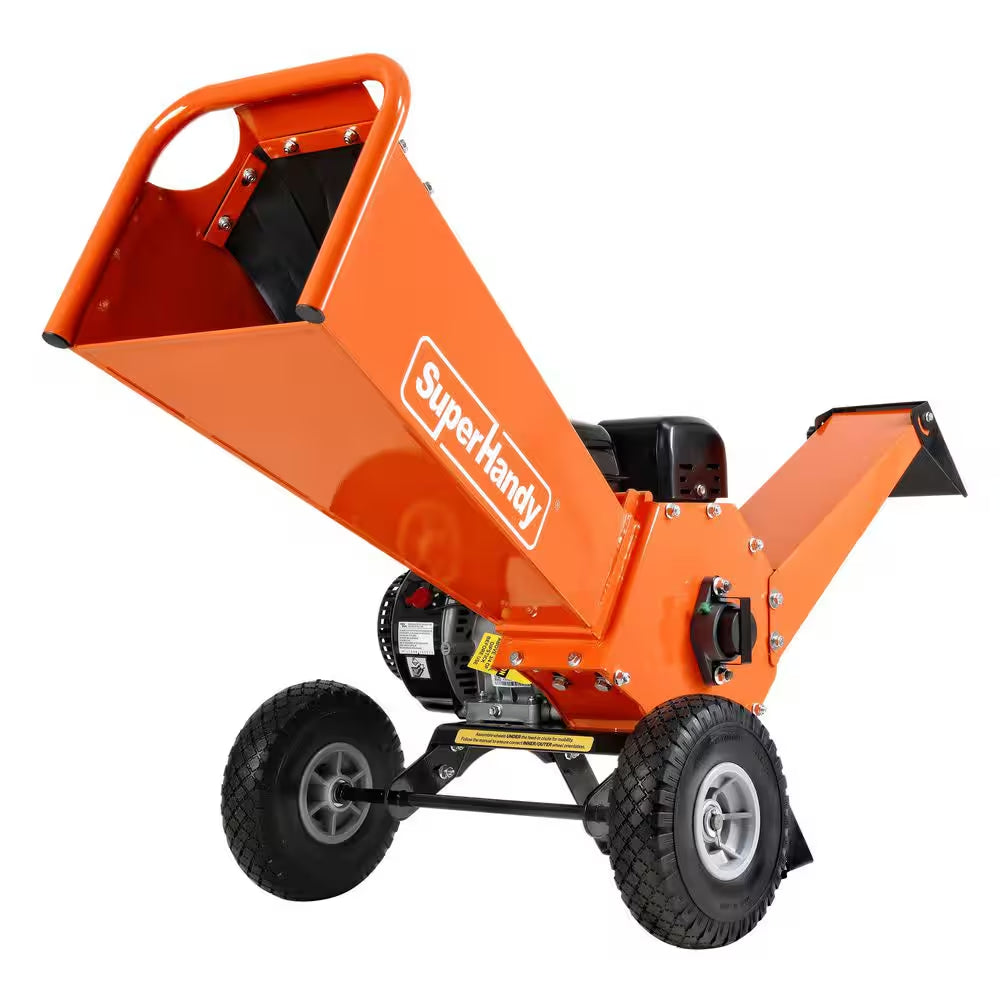 4 In. Max Capacity-9Hp Gas-Powered Wood Chipper W Shredder Mulcher, 10 In. Wh