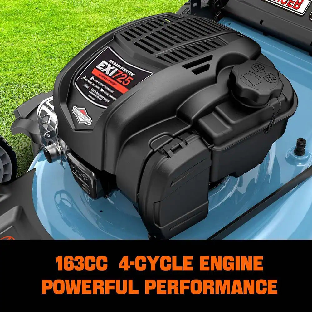 22 In. 163Cc 4-Cycle Briggs & Stratton Engine Gas Self-Propelled Lawn Mower with 3-In-1 Mulching Bagging Side Discharge
