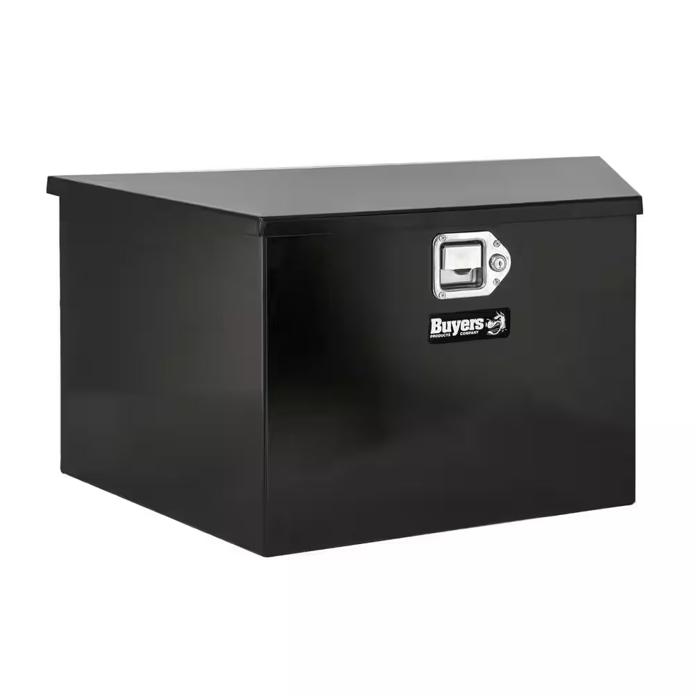 16 In. X 16 In. X 49 In. Gloss Black Steel Trailer Tongue Truck Tool Box