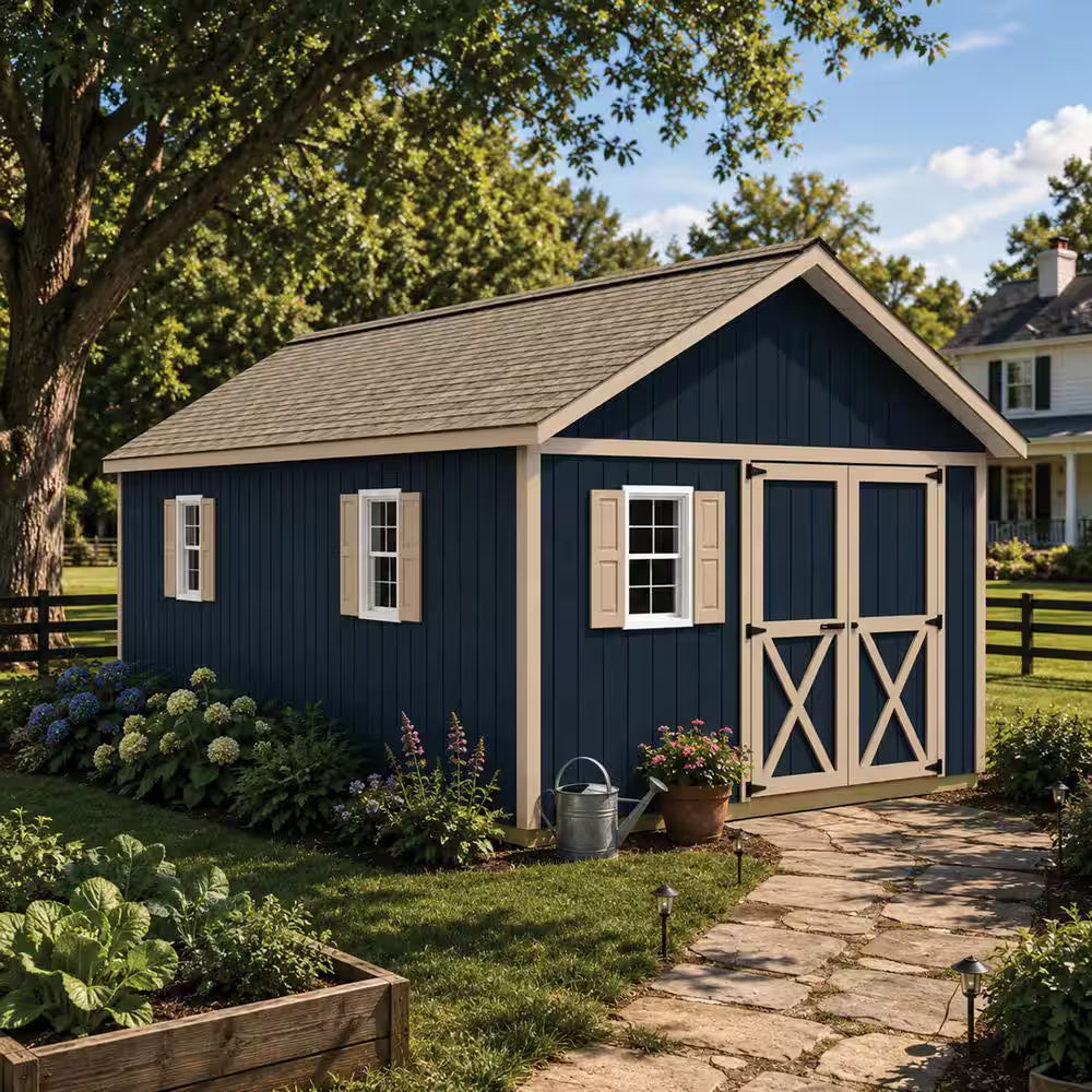Shedquarters 12 Ft. X 20 Ft. Wood Storage Shed Kit Featuring Tons of Space and Fortressfloor (240 Sq. Ft.)