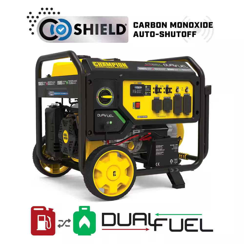 11,500/9200-Watt Electric Start Gas Portable Generator with Free 3-Year Warranty for Home Backup and Storm Prep