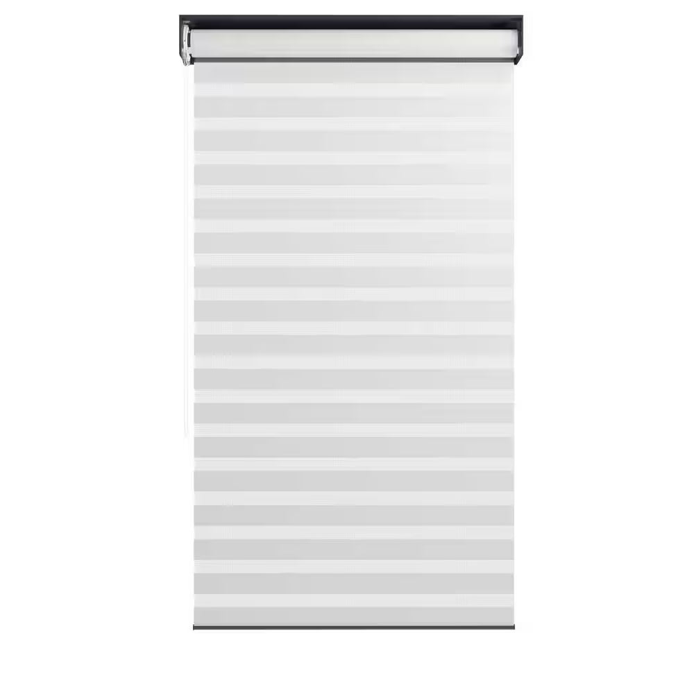 12 Ft. Individual Adjustable Sunshade Privacy Roller Blinds for Gray Aluminum Louvered Pergola 1-Side Wall